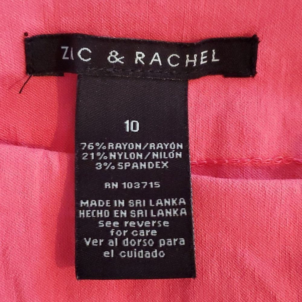 ZAC & RACHEL PINK PULL ON ELASTIC BERMUDA SHORTS LONG INSEAM FLAT FRONT 10 - Picture 3 of 6